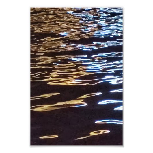 Impression Photo Écriture d'eau | Reflet abstrait de l'eau (Devant)