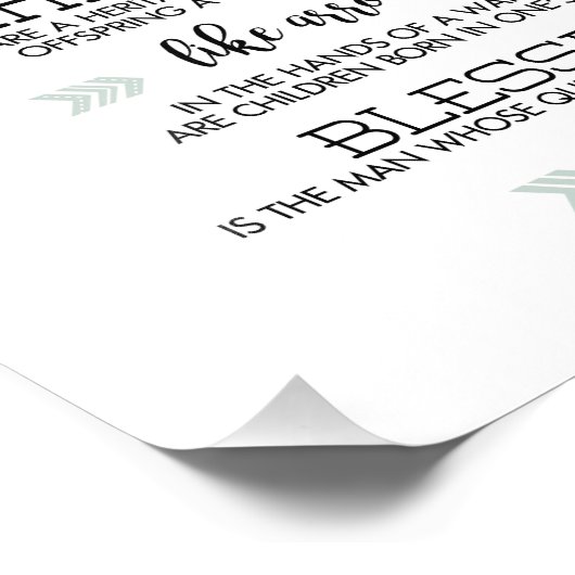 Impression Photo Écriture pour enfants Verset avec flèches (Coin)