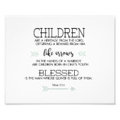 Impression Photo Écriture pour enfants Verset avec flèches (Devant)