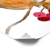 Impression Photo Écureuil d'aquarelle drôle sur une branche avec de (Coin)