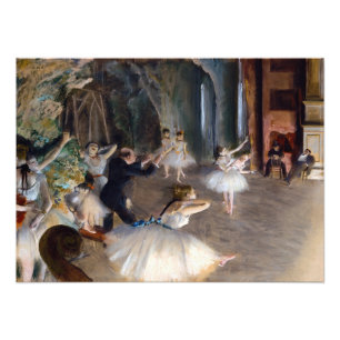 Impression Photo Edgar Degas - La répétition de ballet sur scène