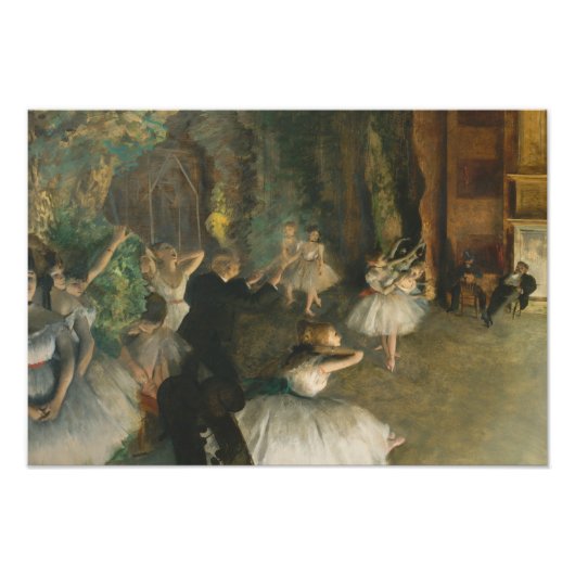 Impression Photo Edgar Degas - La répétition du ballet sur scène (Devant)