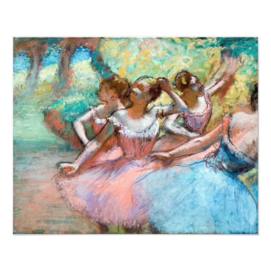 Impression Photo Edgar Degas - Quatre Ballerinas sur scène (Devant)