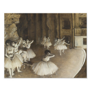 Impression Photo Edgar Degas - Répétition de ballet sur scène