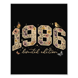 Impression Photo Édition limitée 40e anniversaire floral 1986