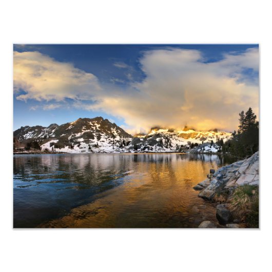 Impression Photo Ediza Lake Sunset - Sierra Nevada Mounts (Devant)
