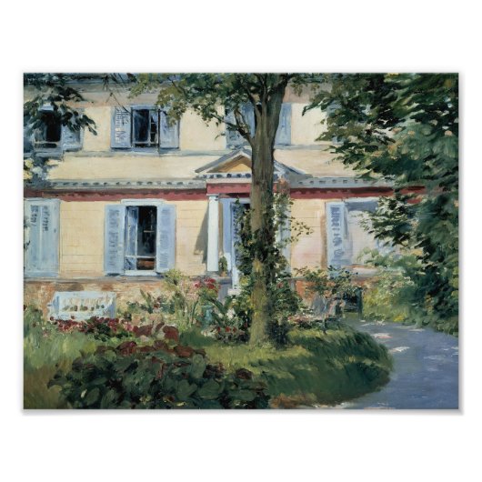 Impression Photo Edouard Manet - La Maison de Rueil (Devant)