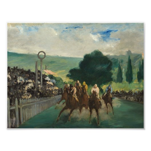 Impression Photo Edouard Manet - Les courses à Longchamp (Devant)