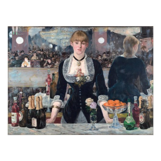 Impression Photo Edouard Manet - Un bar aux Folies-Bergere (Devant)