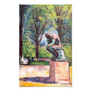 Impression Photo Edvard Munch - Le Penseur par Rodin