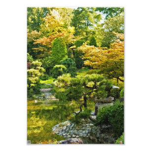 Impression Photo Effet de peinture de jardin japonais Paysage