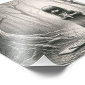 Impression Photo Éffrayante fille avec Pizza Horreur Illustration D (Coin)