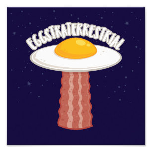 Impression Photo Eggstraterrestrial Avec Texte