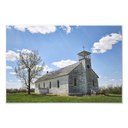 Impression Photo Église abandonnée de Saskatchewan (Devant)