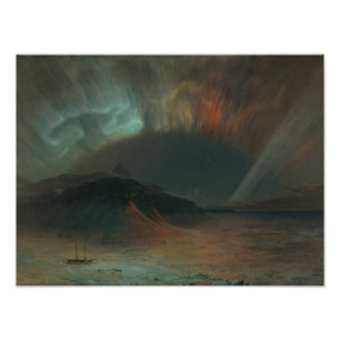 Impression Photo Église Frederic Edwin - Aurora Borealis