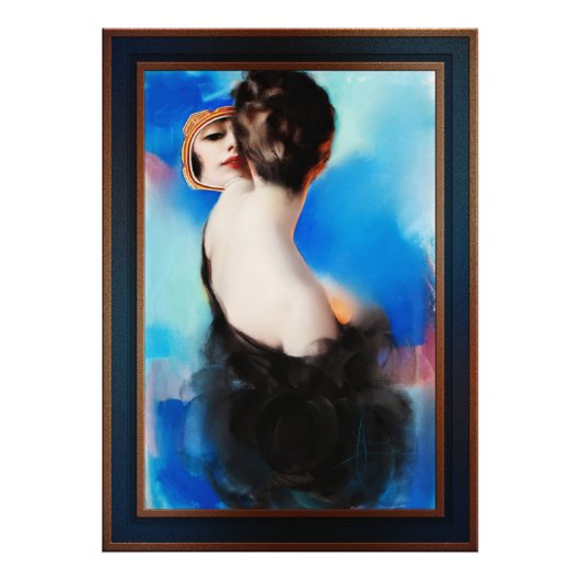 Impression Photo Elégance en noir par Rolf Armstrong (Devant)