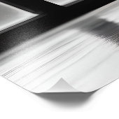 Impression Photo "Élégance monochrome : Tulipe blanche noire et vie (Coin)