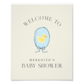 Impression Photo Élégant Baby shower en caoutchouc Ducky (Devant)