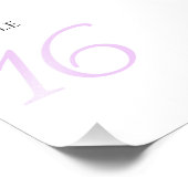 Impression Photo Élégant minimal lumière violet numéro de table per (Coin)