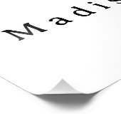 Impression Photo Elégant moderne Couples Noms Mariage Affiche de bi (Coin)