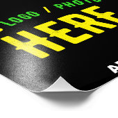 IMPRESSION PHOTO ÉLÉGANT MODERNE PERSONNALISABLE NOIR MARQUE VERIFI (Coin)