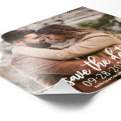 Impression Photo Élégant Script Mariage Budget Enregistrer La Date (Coin)