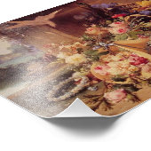 Impression Photo Elégante vie morte avec fleurs par Eugene Bidau (Coin)