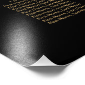 Impression Photo Élégants flocons de neige noirs et d'or - Tableau  (Coin)