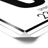 Impression Photo Élément chimique de l'uranium, symbole formule chi (Coin)