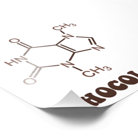 Impression Photo Élément Chocolat Scientifique Théobromine Molécule (Coin)