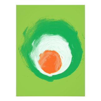Impression Photo Eléments orange blanc vert