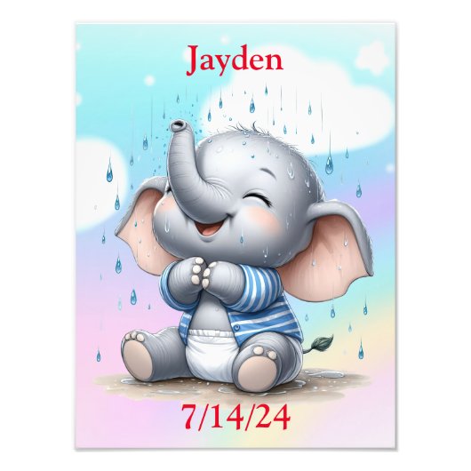 Impression Photo Eléphant bébé (Devant)