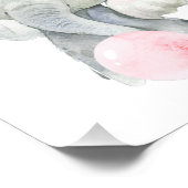 Impression Photo Elephant, Safari, gomme à bulles roses, infirmière (Coin)