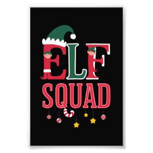 Impression Photo Elf Famille de Noël Correspondant Pyjamas Elf Squa