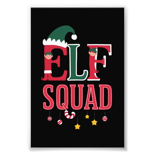 Impression Photo Elf Famille de Noël Correspondant Pyjamas Elf Squa (Devant)
