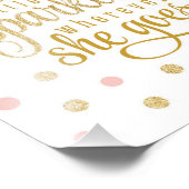 Impression Photo Elle Feuille Un Peu Étincelante Partout Où Elle Va (Coin)