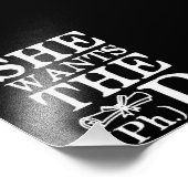 Impression Photo Elle veut le doctorat (Coin)