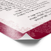 Impression Photo Elohai Neshamah Hébreu Anglais Prière juive (Coin)