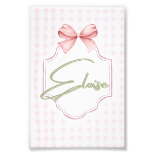 Impression Photo Eloise personnalisée Bébé Fille Nursery Bow&En vic