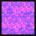 Impression Photo Emballage de bulle pop art violet<br><div class="desc">Motif d'enveloppement de bulle pop art en bleu et violet</div>