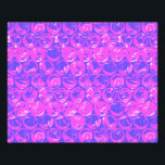 Impression Photo Emballage de bulle pop art violet<br><div class="desc">Motif d'enveloppement de bulle pop art en bleu et violet</div>