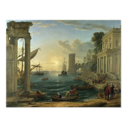Impression Photo Embarquement de la reine de Saba - Claude Lorrain (Devant)