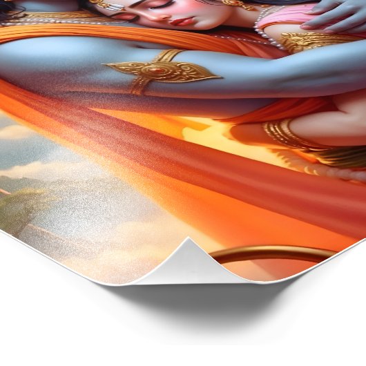 Impression Photo Embrace divine : Union de Ram et Sita (Coin)