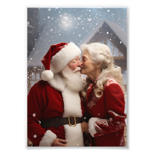 Impression Photo Embrasser M. et Mme Père Noël (Devant)