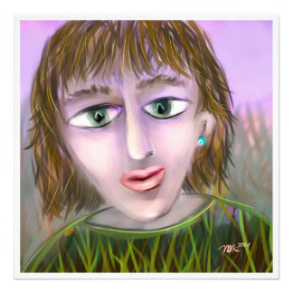 Impression Photo Emerald Curiosity ~ Modern Feminine Portrait Wall 