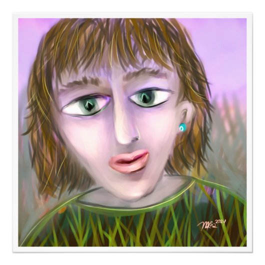 Impression Photo Emerald Curiosity ~ Modern Feminine Portrait Wall  (Devant)