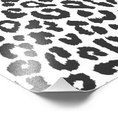 Impression Photo Empreinte de léopard noir et blanc Motifs de peau  (Coin)