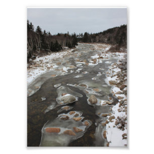 Impression Photo Empreinte de pas glaciale en rivière