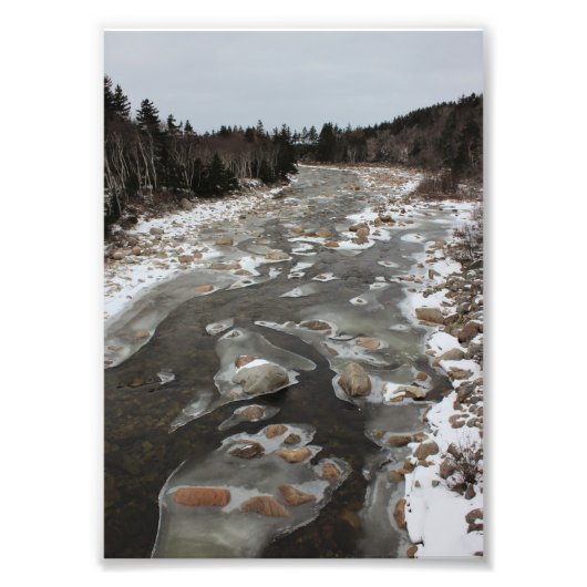 Impression Photo Empreinte de pas glaciale en rivière (Devant)