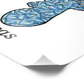 Impression Photo empreinte de tête de cerf bleu (Coin)